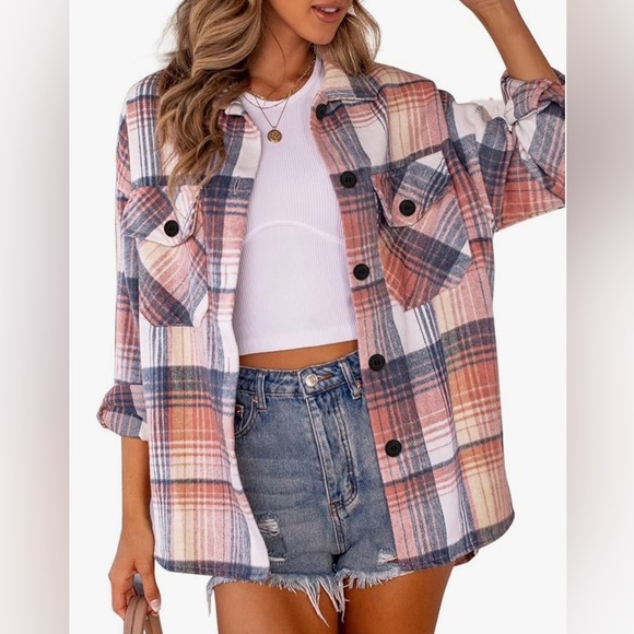 Plaid Shacket Jacket Size S - Picture 1 of 11